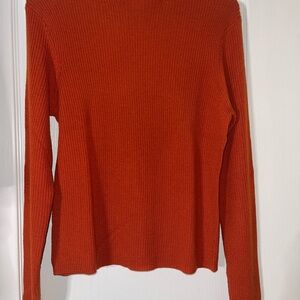Women's Ribbed Orange Top